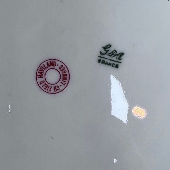 Vintage GDA CH Field Haviland Limoges France Floral Dinner Plates & Serving Dish - Picture 11 of 15